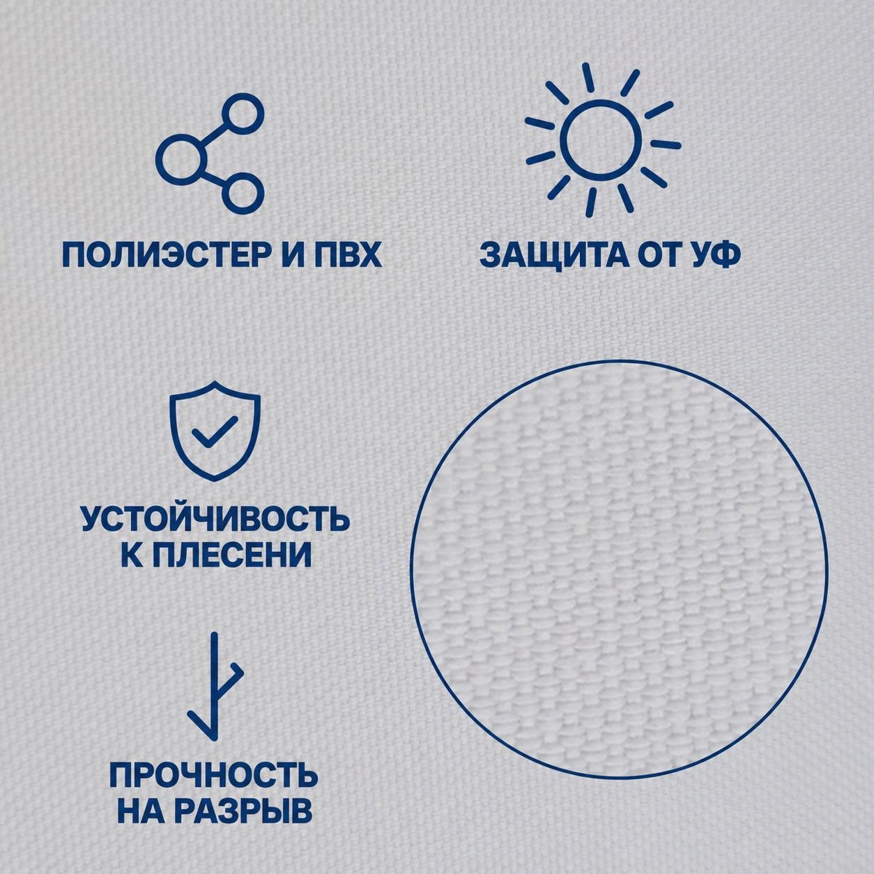 Свойства полотна уличного экрана: полиэстер с ПВХ, защита от УФ и устойчивость к плесени