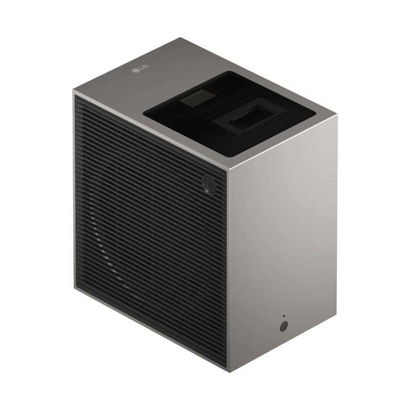 Компактный ультракороткофокусный 4K-проектор LG CineBeam S PU615U, вид в три четверти