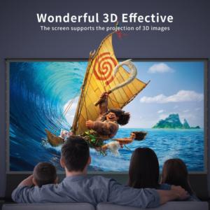 spro09 Проекционный экран Vividstorm с полотном Obsidian 3D поддерживает показ 3D-изображения в домашнем кинотеатре